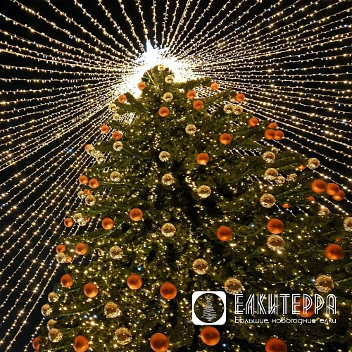 Царская световая искусственная уличная елка высотой 10 метров